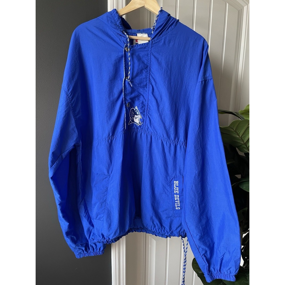 VTG The Game Duke Blue Devils Hooded Windbreaker Jacket size M College NC